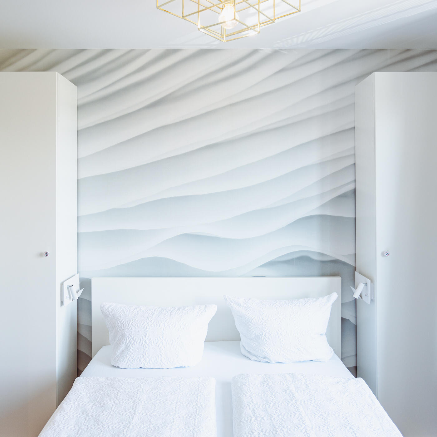 Doppelzimmer mit Balkon in der Pension Strandglück an der Ostsee